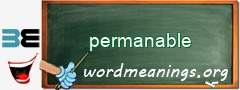 WordMeaning blackboard for permanable